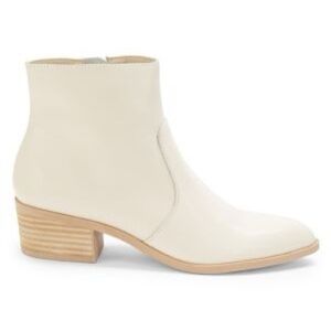 ✨NEW DOLCE VITA AZYAN LEATHER ANKLE BOOTS IN IVORY CREAM 9